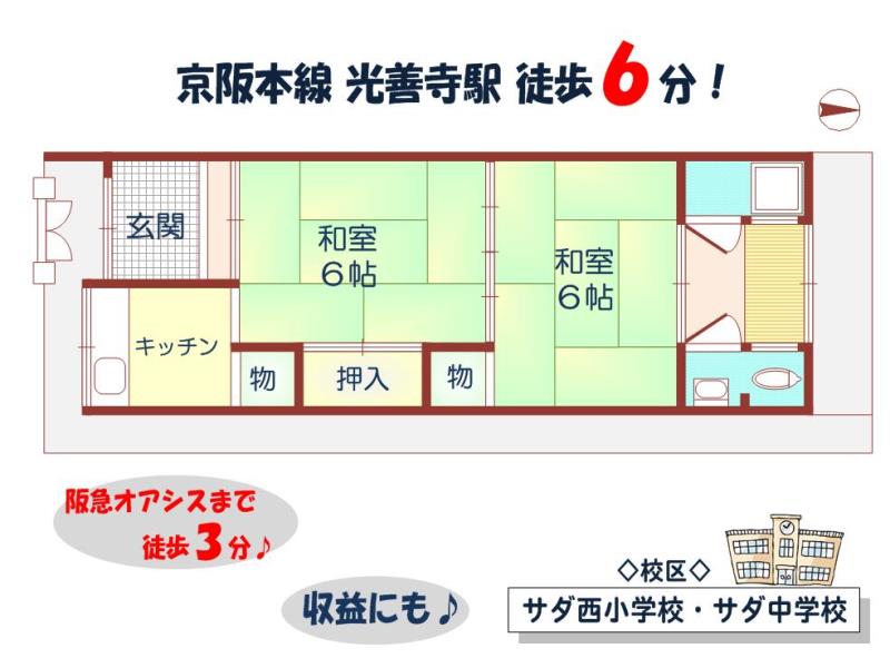 枚方市出口3丁目間取り