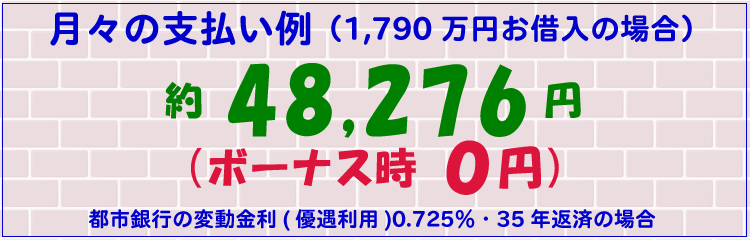 月々の支払い例
