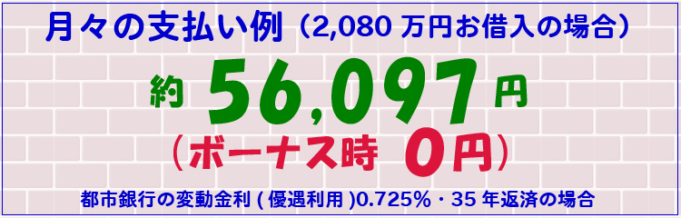 月々の支払い例