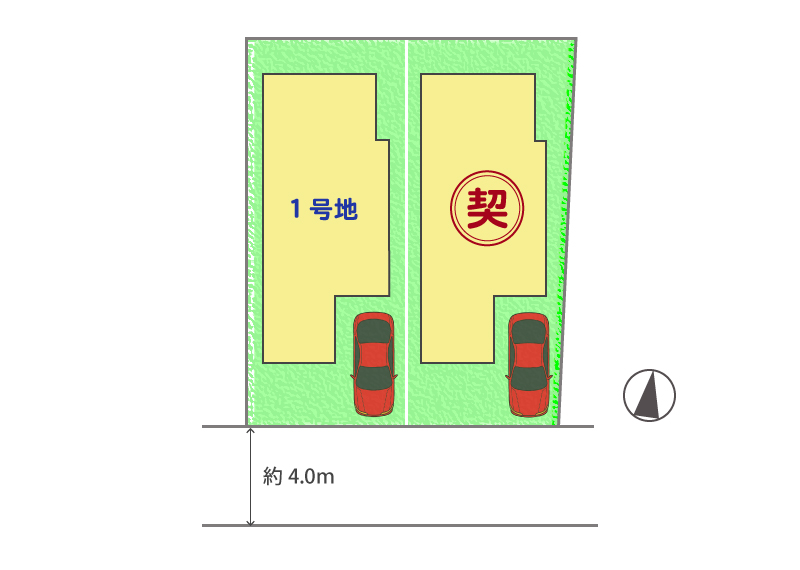 東香里新町 最終1区画 区画図