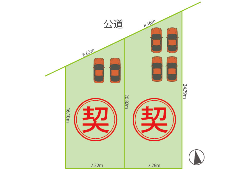 枚方市朝日丘町の新築一戸建てのトラストプレイス朝日丘町 全2区画契約済