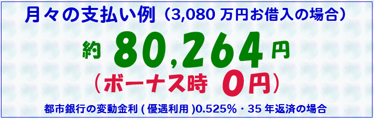 月々の支払い例