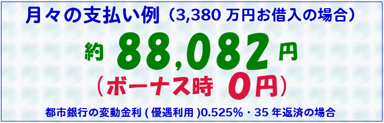 月々の支払い例