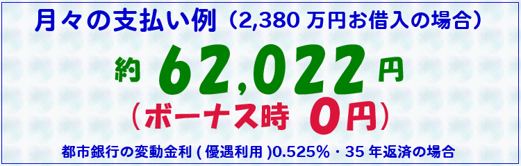 月々の支払い例