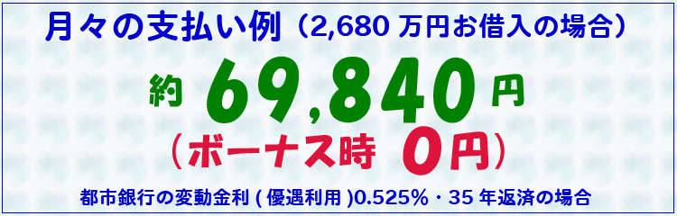 月々の支払い例