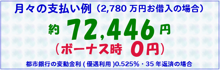 月々の支払い例
