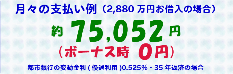 月々の支払い例