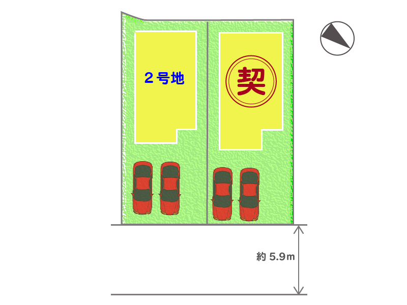 山之上西町 全2区画 最終1区画 区画図
