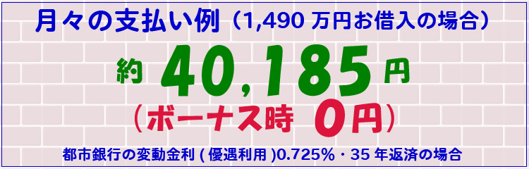 月々の支払い例
