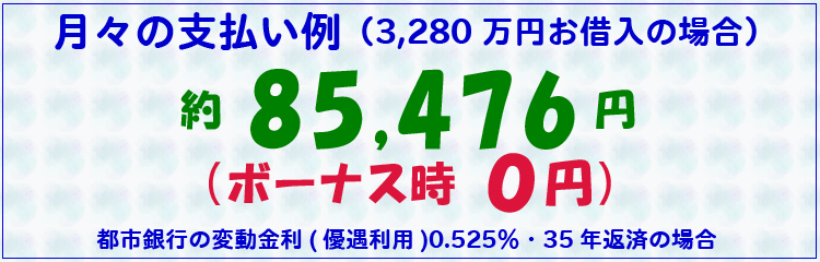月々の支払い例