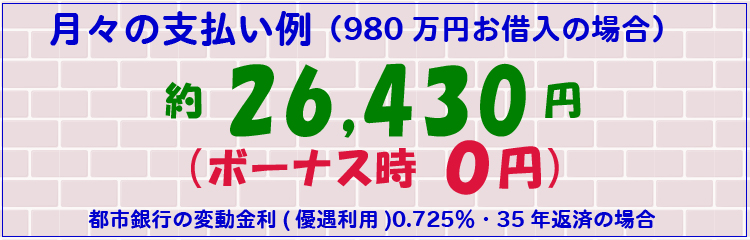 月々の支払い例