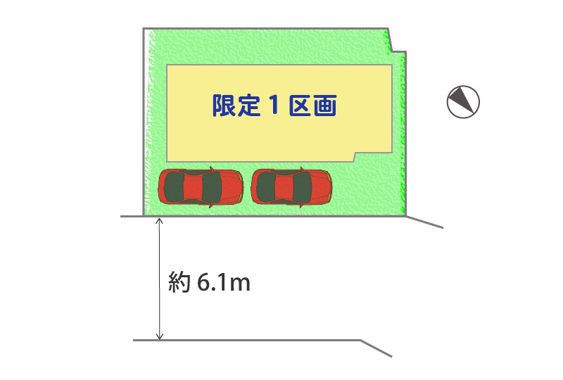 枚方市渚西1丁目限定1区画 区画図