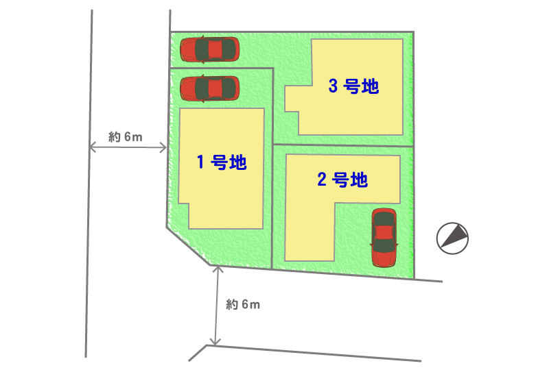 枚方市黄金野2丁目~全3区画~区画図