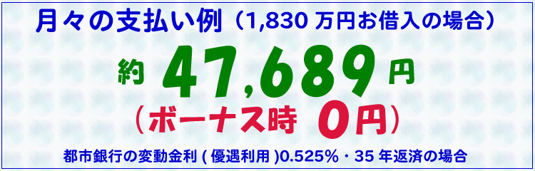 月々の支払い例