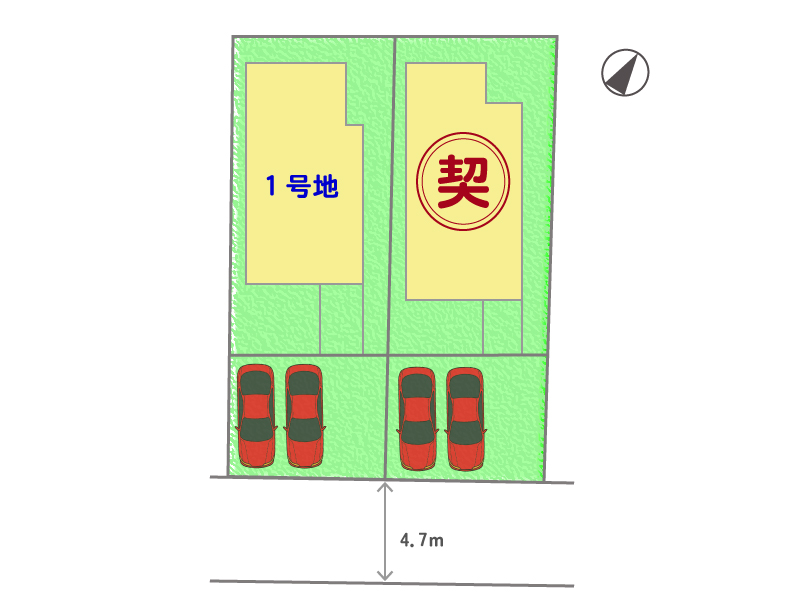 全2区画 枚方市宮之下町 区画図