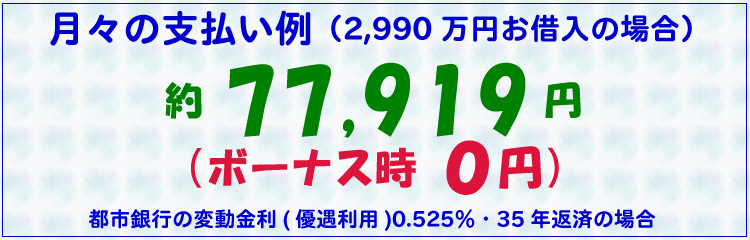 月々の支払い例