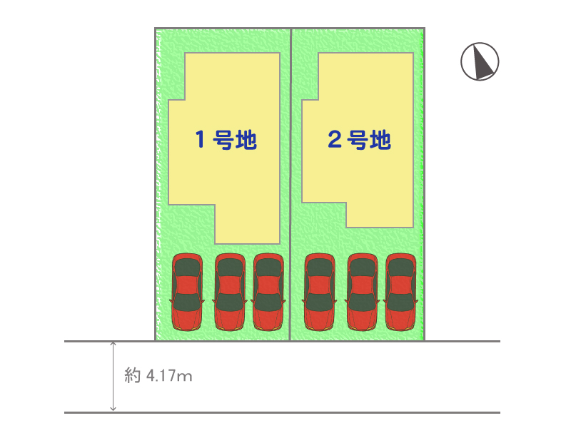 枚方市杉山手2丁目~全2区画~区画図