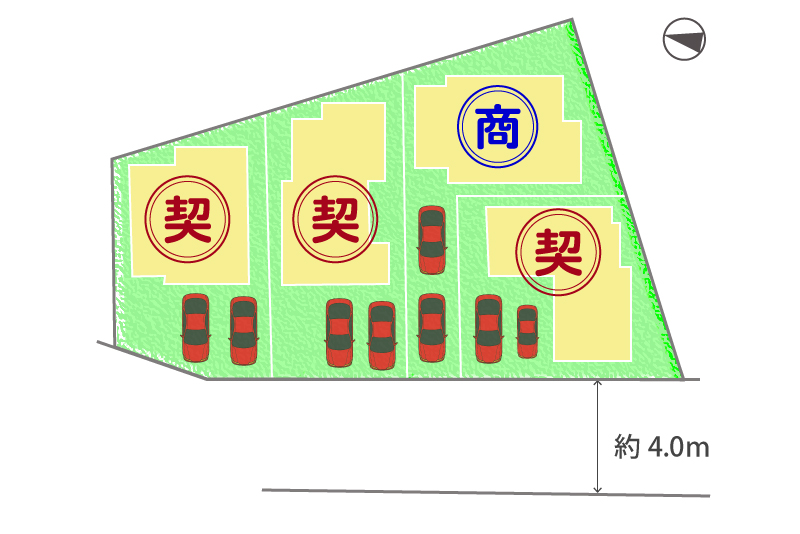 枚方市香里園桜木町全4区画 区画図