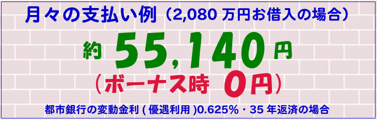 月々の支払い例