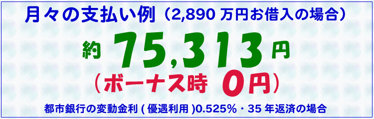 月々の支払い例