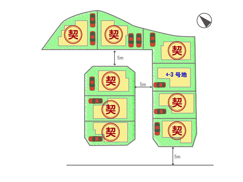 枚方市杉山手3丁目全12区画の区画図