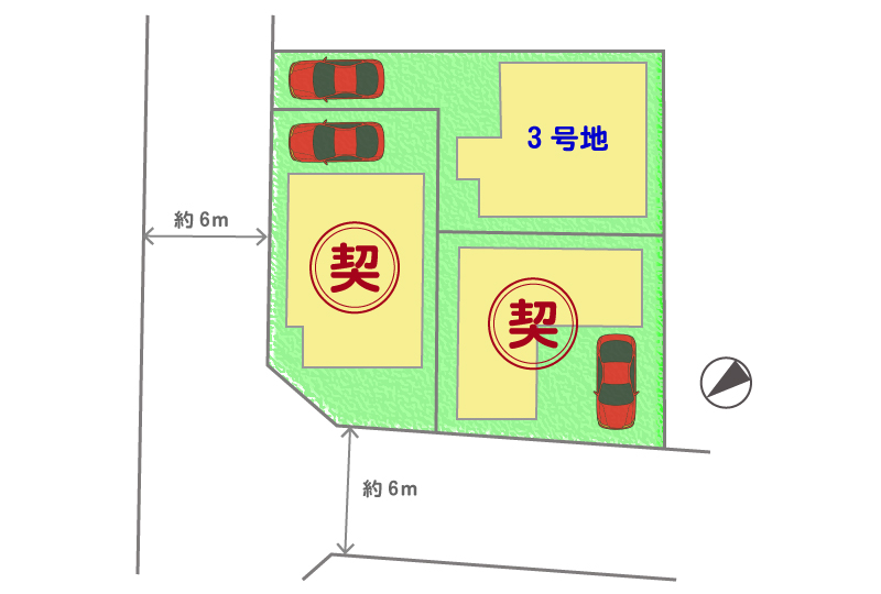 枚方市黄金野2丁目~全3区画~区画図