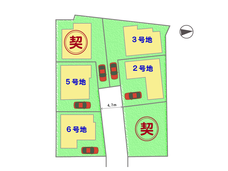 枚方市南中振2丁目 区画図
