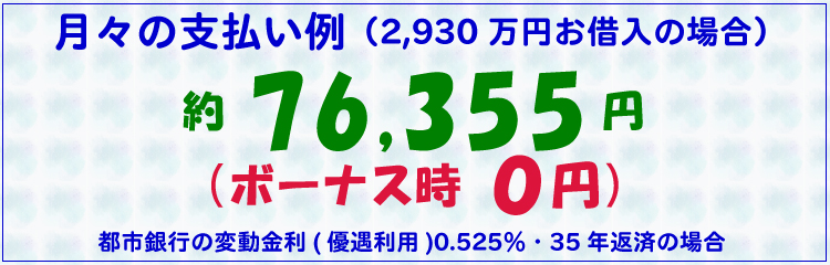 月々の支払い例