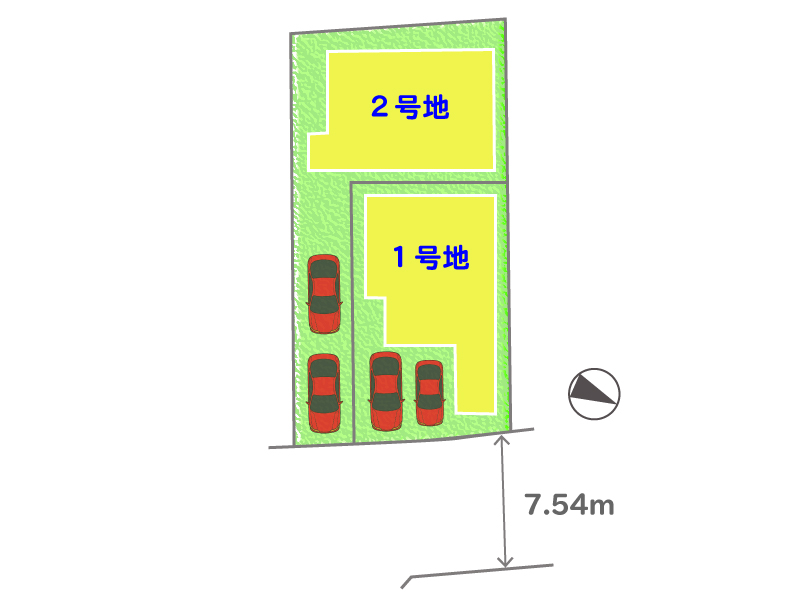 枚方市長尾西町1丁目~全2区画~区画図