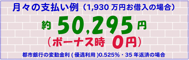 月々の支払い例