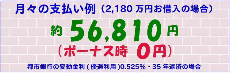 月々の支払い例