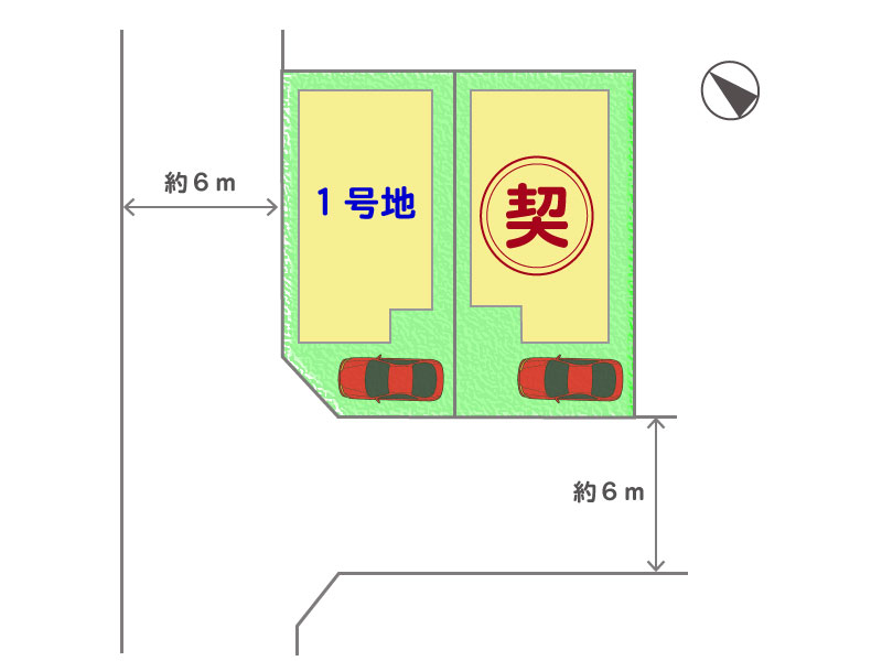 枚方市磯島茶屋町~全2区画~区画図