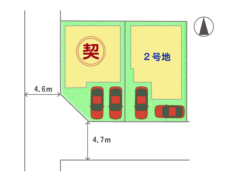 枚方市町楠葉2丁目~全2区画~区画図