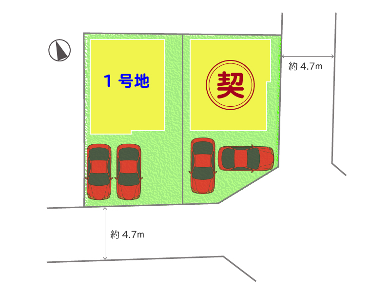 枚方市長尾東町3丁目
~全2区画 区画図