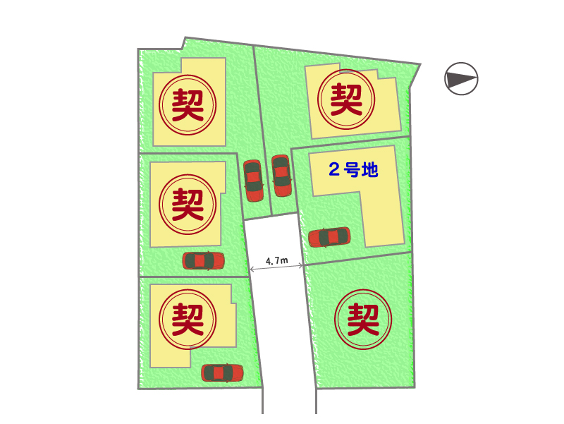 枚方市南中振2丁目 区画図