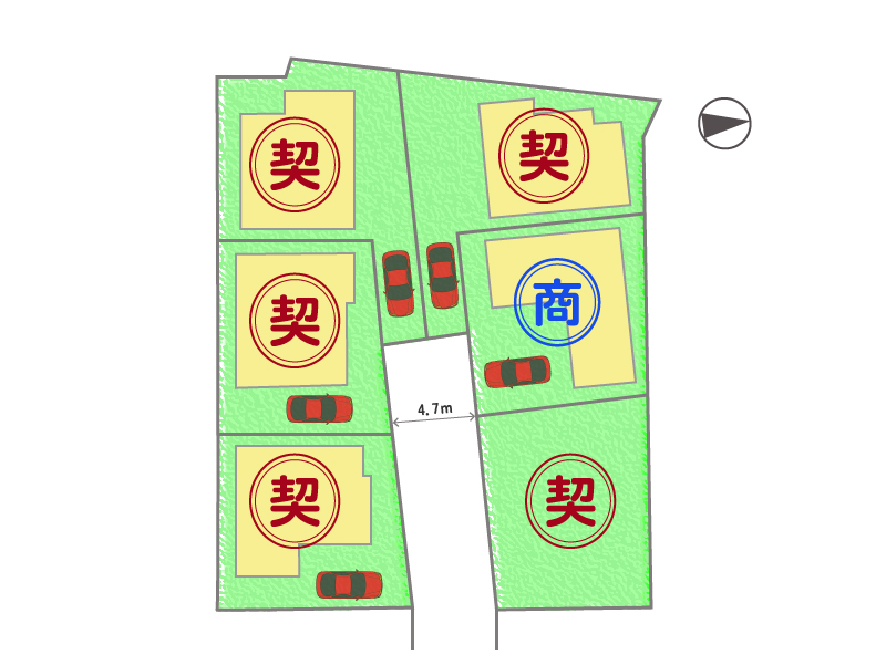 枚方市南中振2丁目 区画図