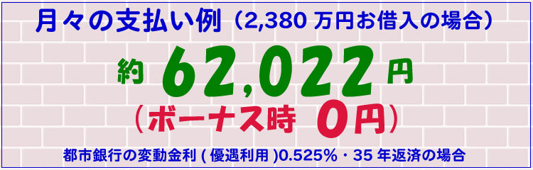 月々の支払い例