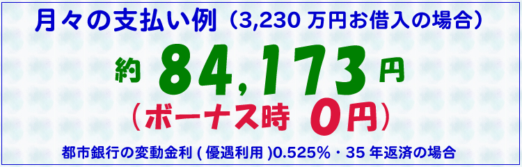 月々の支払い例