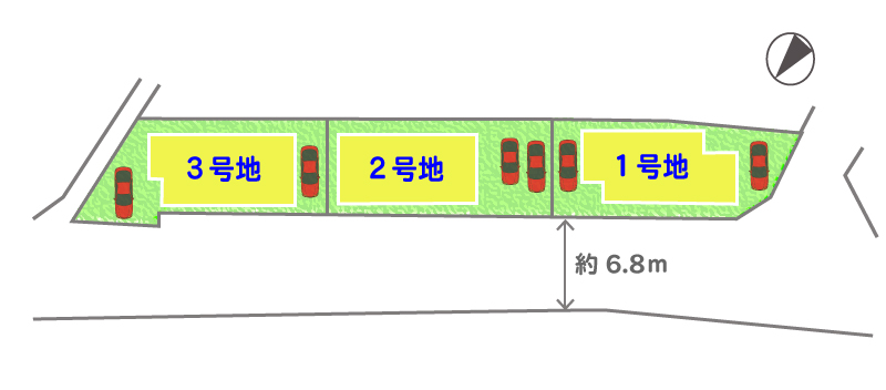 枚方市伊加賀西町~全3区画~区画図