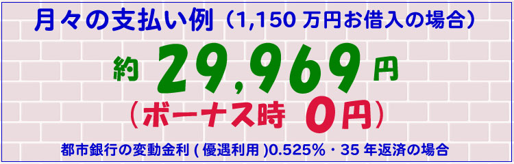 月々の支払い例