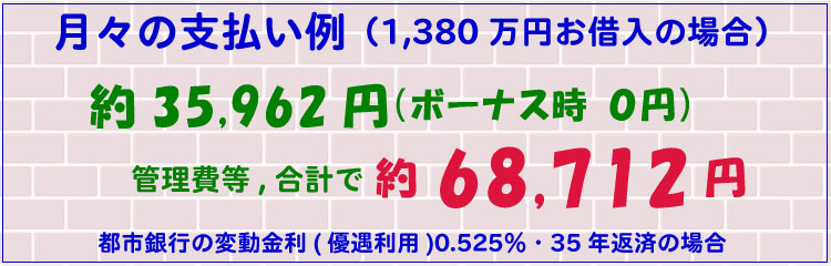 月々の支払い例