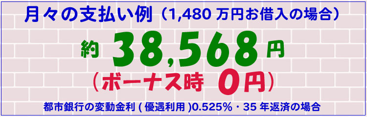 月々の支払い例