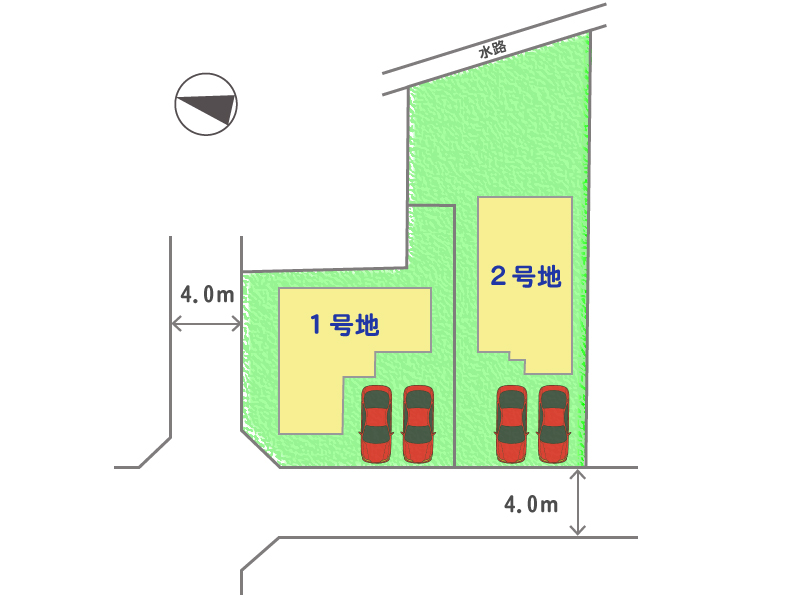八幡市橋本狩尾~全2区画~区画図