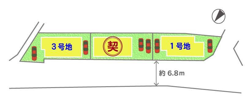 枚方市伊加賀西町~全3区画~区画図