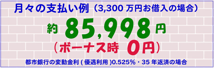 月々の支払い例